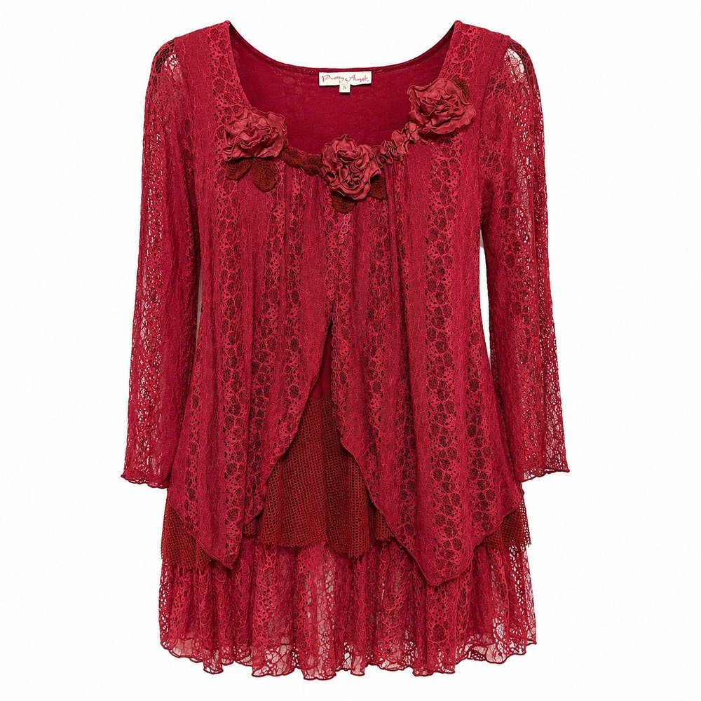 Y2K Pretty Angel Coquette Whimsigoth Lace Silk Dress Small Fairy Grunge Romantic